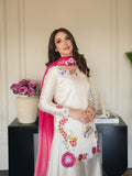 Designer Heavy Roman Glass Silk Top Pazzo And Dupatta With Multi Embroidery And Bids Moti Work