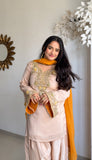 Latest Designer Heavy Satin Glass Salwar Kameez With Embroidery And Moti Work