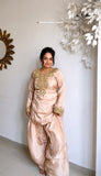 Latest Designer Heavy Satin Glass Salwar Kameez With Embroidery And Moti Work