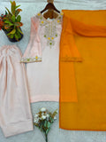 Latest Designer Heavy Satin Glass Salwar Kameez With Embroidery And Moti Work