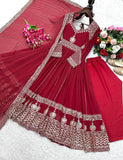 Designer Party Wear Heavy Fox Georgette Gwon Pent & Dupatta Set