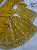 New Fancy Pakistani Collection Top Plazzo And Dupatta Set Fully Stitched