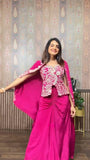 Latest Designer Party Wear Jacket Bottom And Dupatta Set