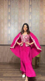 Latest Designer Party Wear Jacket Bottom And Dupatta Set
