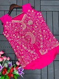 Latest Designer Party Wear Jacket Bottom And Dupatta Set