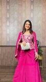 Latest Designer Party Wear Jacket Bottom And Dupatta Set