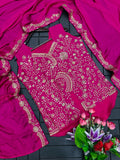 Latest Designer Party Wear Jacket Bottom And Dupatta Set