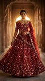 Premium Quality Soft Net with Embroidery Sequins Work Beautiful Lehenga Choli
