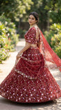 Premium Quality Soft Net with Embroidery Sequins Work Beautiful Lehenga Choli