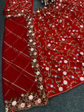 Premium Quality Soft Net with Embroidery Sequins Work Beautiful Lehenga Choli