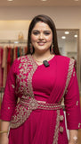 Designer ready To Wear Lehenga Saree With Beautiful Blouse And Jacket