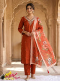Roman Silk with Beautiful Embroidery With Sequence Work Salwar Kameez