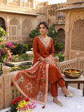 Roman Silk with Beautiful Embroidery With Sequence Work Salwar Kameez