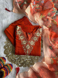 Roman Silk with Beautiful Embroidery With Sequence Work Salwar Kameez