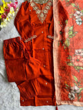Roman Silk with Beautiful Embroidery With Sequence Work Salwar Kameez