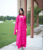 DESIGNER WEAR EXCLUSIVE GEORGETTE WITH EMBROIDERY SUIT WITH DUPATTA