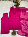 DESIGNER WEAR EXCLUSIVE GEORGETTE WITH EMBROIDERY SUIT WITH DUPATTA