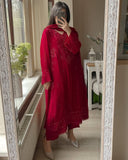 EXCLUSIVE 3 PIECE PLAZZO PAIR WITH DUPATTA IN SEQUENCE EMBROIDERY WORK