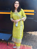 Sara Ali Khan Bollywood Actress Designer A-line Kurti And Bottom