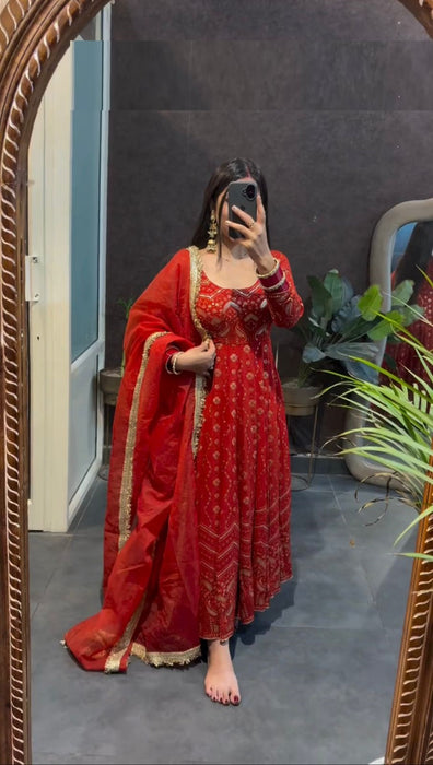 Designer Heavy Faux Georgette Anarkali Suit