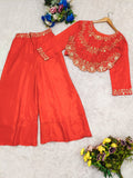 Wedding & Party Wear Elegant Look New Designer Plazo Set