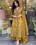 Latest Designer  Premium Cotton Blend  Top Bottom And Dupatta
