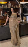 Designer Premium Butterfly Soft Net Real Mirror Work Saree