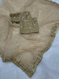 Designer Premium Butterfly Soft Net Real Mirror Work Saree