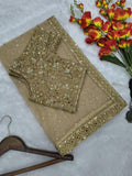 Designer Premium Butterfly Soft Net Real Mirror Work Saree