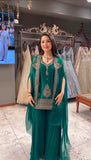 Designer Rangoli Silk Top Plazzo And Shurge With Suquence And Embroidery Work
