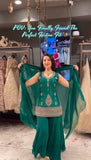 Designer Rangoli Silk Top Plazzo And Shurge With Suquence And Embroidery Work