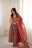 Chanderi Jacquard Butti with Thread Work With Sequence Salwar Kameez