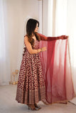 Chanderi Jacquard Butti with Thread Work With Sequence Salwar Kameez
