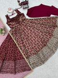 Chanderi Jacquard Butti with Thread Work With Sequence Salwar Kameez