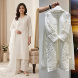 BEAUTIFUL REAL HAND MIRROR WITH SEQUENCE EMBROIDERED TOP PLAZZO WITH DUPATTA