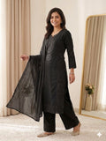 BEAUTIFUL REAL HAND MIRROR WITH SEQUENCE EMBROIDERED TOP PLAZZO WITH DUPATTA