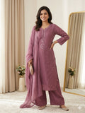 BEAUTIFUL REAL HAND MIRROR WITH SEQUENCE EMBROIDERED TOP PLAZZO WITH DUPATTA