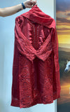 BEAUTIFUL REAL HAND MIRROR WITH SEQUENCE EMBROIDERED TOP PLAZZO WITH DUPATTA