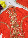 Chinnon Silk with Multi Thread Embroidery with Sequence Work Salwar Kameez
