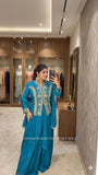 Chinnon Silk with Multi Thread Embroidery with Sequence Work Salwar Kameez