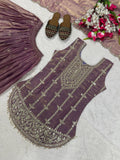 New Designer Party Wear Top  Sharara Plazzo And Dupatta With Heavy Fendy Silk Material