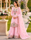 New Designer Party Wear Sharara Suit And Dupatta Set