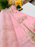 New Designer Party Wear Sharara Suit And Dupatta Set