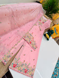 New Designer Party Wear Sharara Suit And Dupatta Set