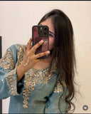 Reddy To Wear Design Trending Jimmy-Choo Silk Top Palazzo And Dupatta Set