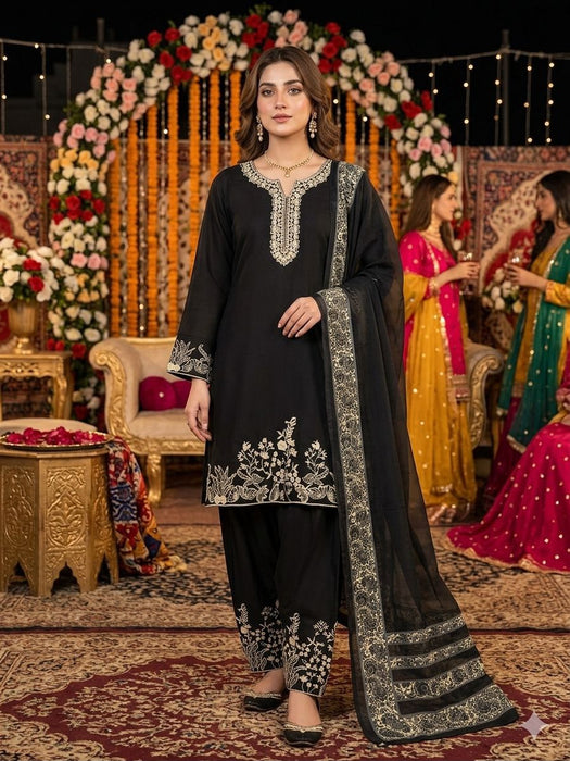 Latest Designer Top Baottm And Dupatta With Real Mirror And Embroidery Work