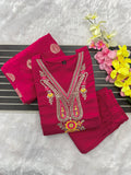 Roman Silk with Beautiful Embroidery With Sequence Work Salwar Kameez