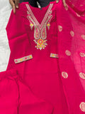 Roman Silk with Beautiful Embroidery With Sequence Work Salwar Kameez