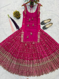 Latest Designer Chinon Silk With Heavy Sequence And Embroidery Work Top Lehenga And Dupatta Set