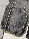 Designer Black Farshi Salwar Suit With Sequence And Embroidery Work